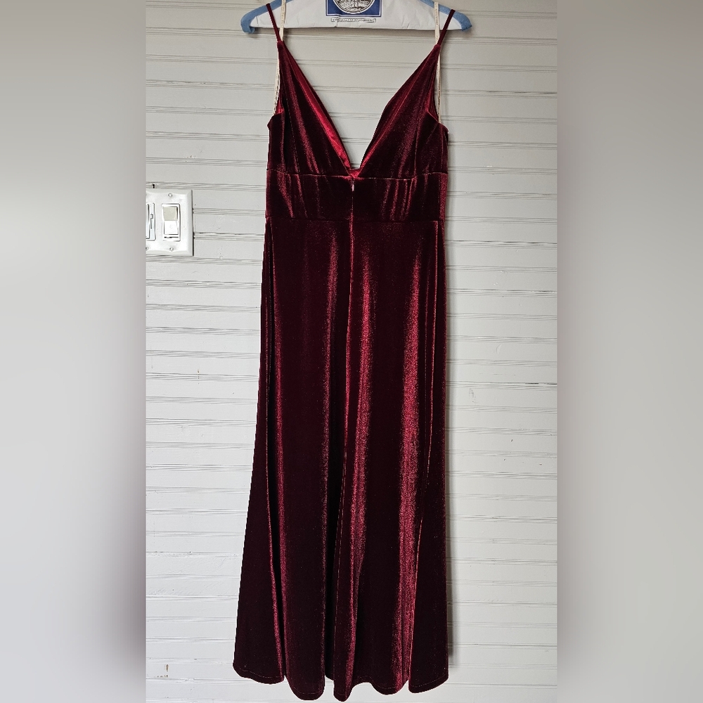 Jenny Yoo Mari Dark Berry Velvet Dress, sz4 - Picture 3 of 16